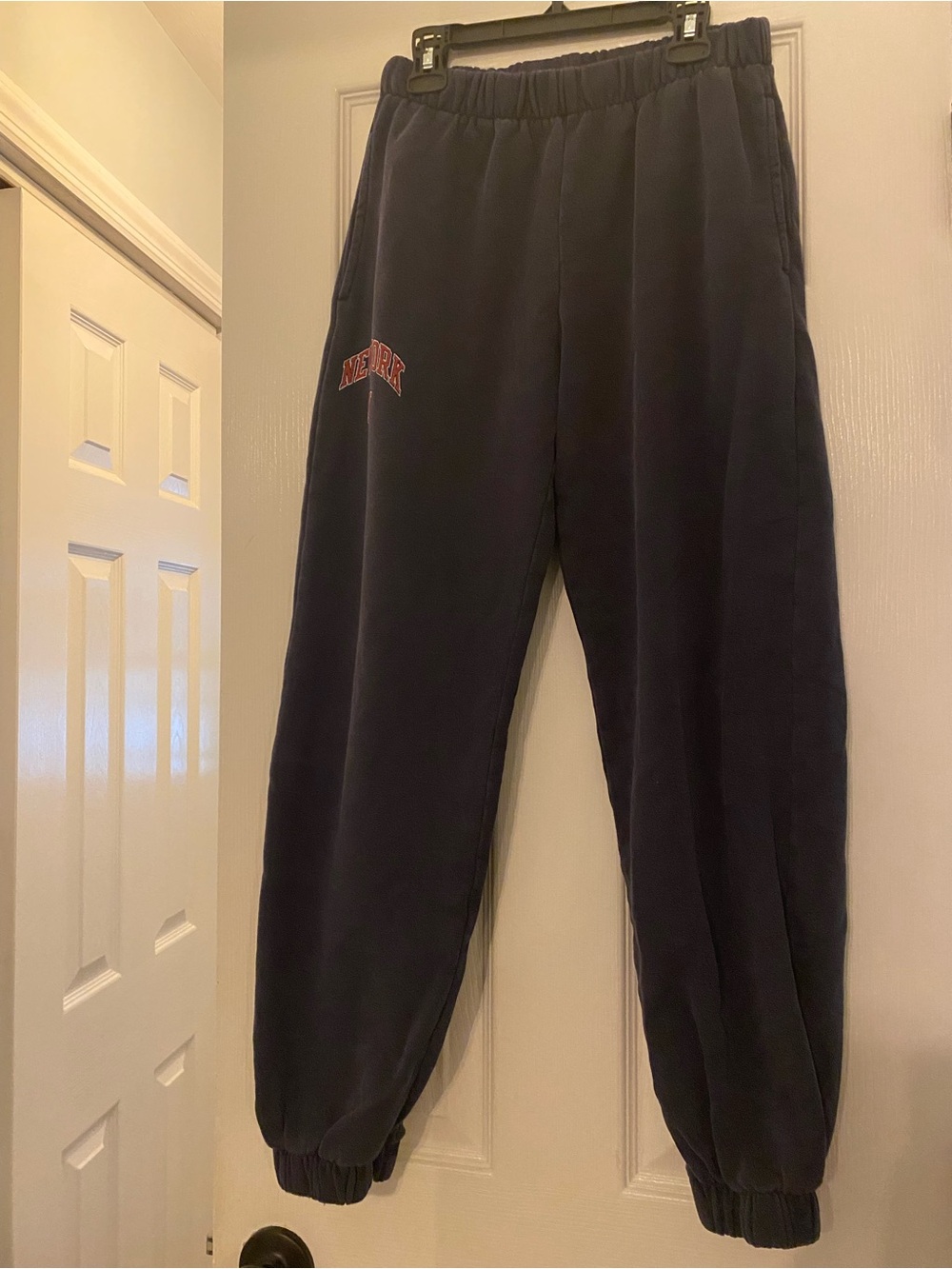Brandy Melville One Size New York NY Navy Sweatpants Joggers